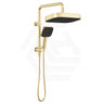 Fienza Kuro Twin Half-Rail Shower Soft Square Head Bottom Water Inlet - Variant Colour Available