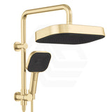 Fienza Kuro Twin Half-Rail Shower Soft Square Head Bottom Water Inlet - Variant Colour Available