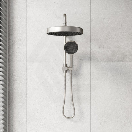 Fienza Kuro Twin Half-Rail Shower Round Head Bottom Water Inlet - Variant Colour Available