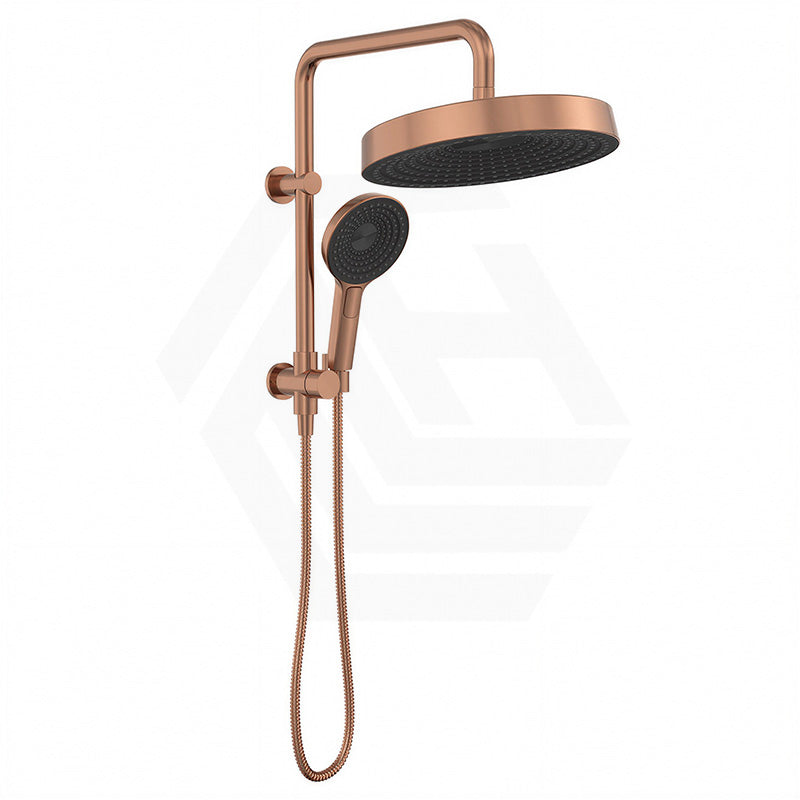 Fienza Kuro Twin Half-Rail Shower Round Head Bottom Water Inlet - Variant Colour Available