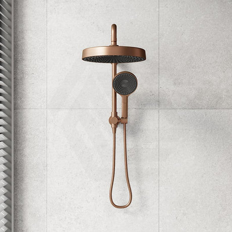 Fienza Kuro Twin Half-Rail Shower Round Head Bottom Water Inlet - Variant Colour Available
