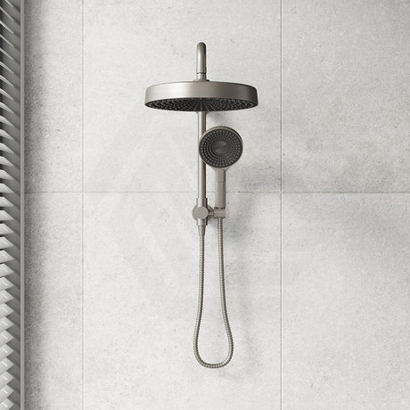 Fienza Kuro Twin Half-Rail Shower Round Head Bottom Water Inlet - Variant Colour Available