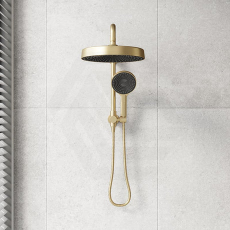 Fienza Kuro Twin Half-Rail Shower Round Head Bottom Water Inlet - Variant Colour Available
