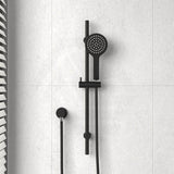 Fienza Hustle Matte Black Shower Rail with Handheld