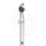 Fienza Stella Care Chrome Rail Shower Set with Push/Pull Slider