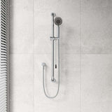 Fienza Stella Care Chrome Rail Shower Set with Push/Pull Slider