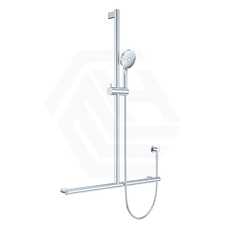 Fienza Care Inverted T Bar Rail Adjustable slider with Handheld Shower Set in Various Colour