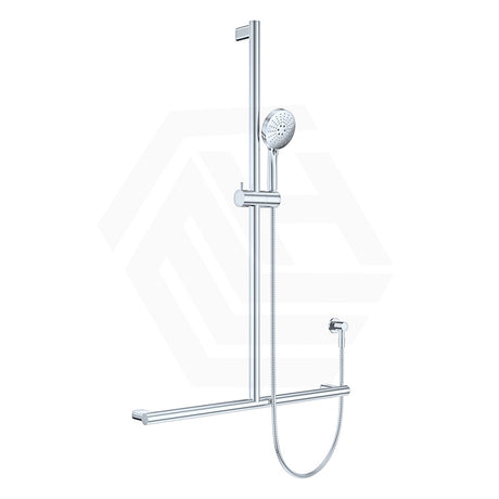 Fienza Care Inverted T Bar Rail Adjustable slider with Handheld Shower Set in Various Colour