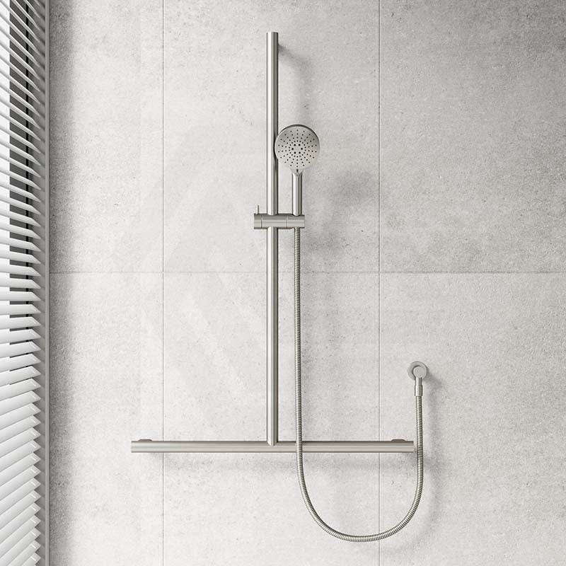 Fienza Care Inverted T Bar Rail Adjustable Slider With Handheld Shower Set In Various Colour