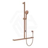 Fienza Care Inverted T Bar Rail with Handheld Shower Set with Push/Pull Slider in Various Colour