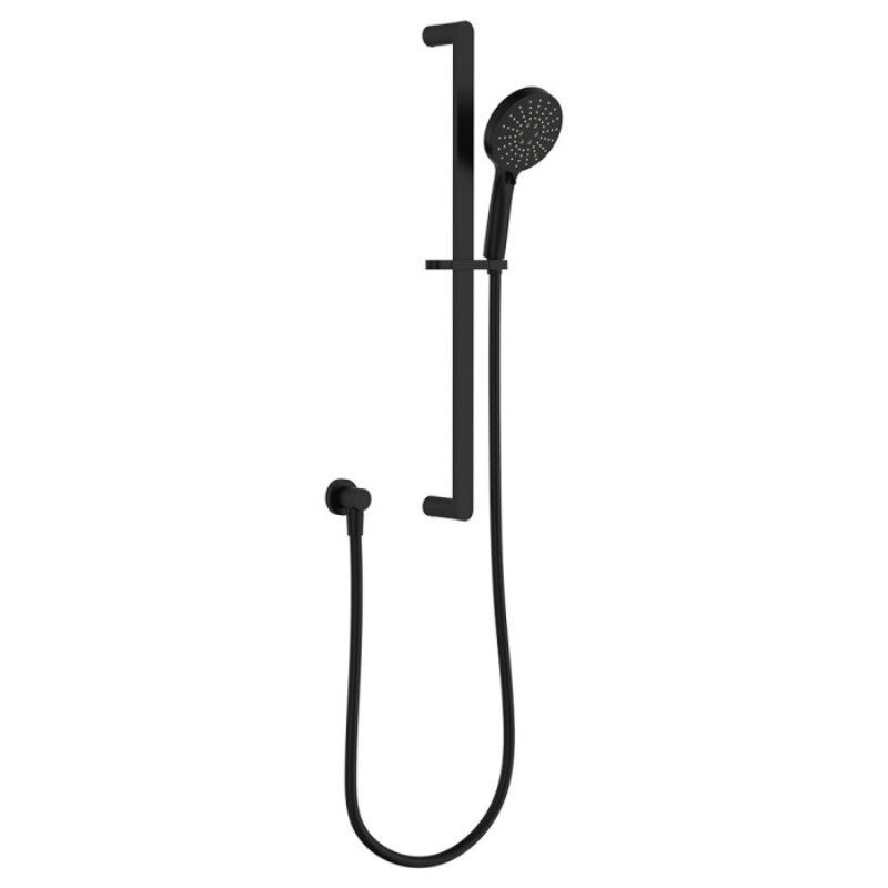 Fienza Empire Matt Black Slim 3 Functions Hand Shower On Rail