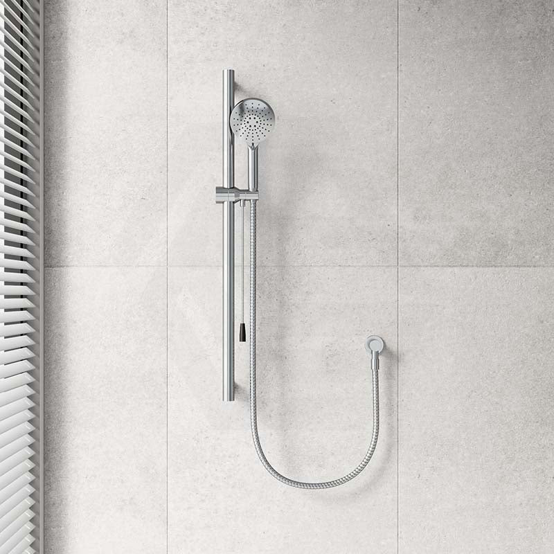 Fienza 900mm Straight Adjustable Care Rail Shower Set with Push/Pull Slider Variant Colour Available