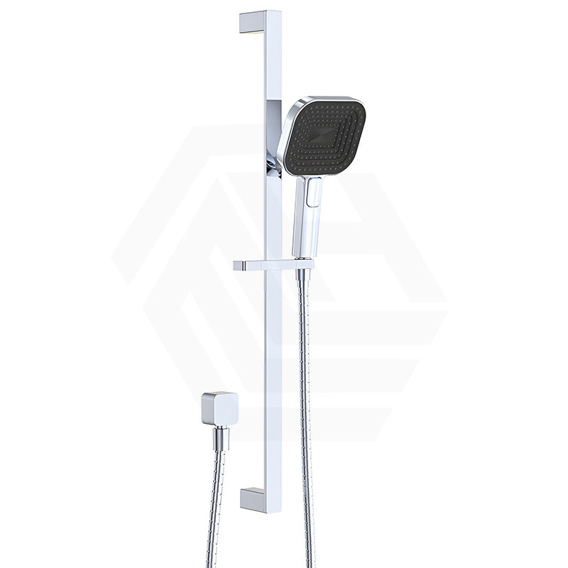 Fienza Kuro Soft Square Handheld Shower on Sliding Rail with Water Inlet - Variant Colour Available