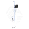 Fienza Kuro Soft Square Handheld Shower on Sliding Rail with Water Inlet - Variant Colour Available