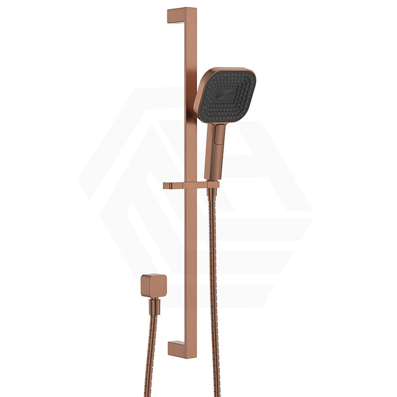 Fienza Kuro Soft Square Handheld Shower on Sliding Rail with Water Inlet - Variant Colour Available