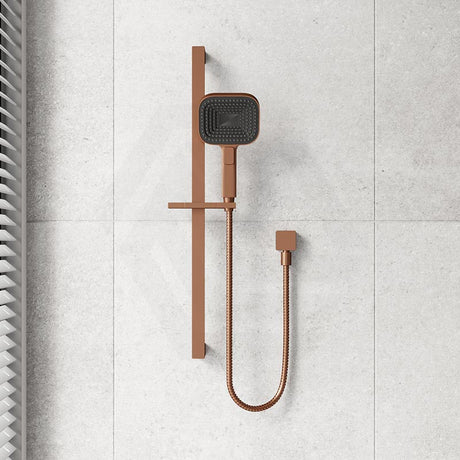 Fienza Kuro Soft Square Handheld Shower on Sliding Rail with Water Inlet - Variant Colour Available