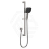 Fienza Kuro Soft Square Handheld Shower on Sliding Rail with Water Inlet - Variant Colour Available