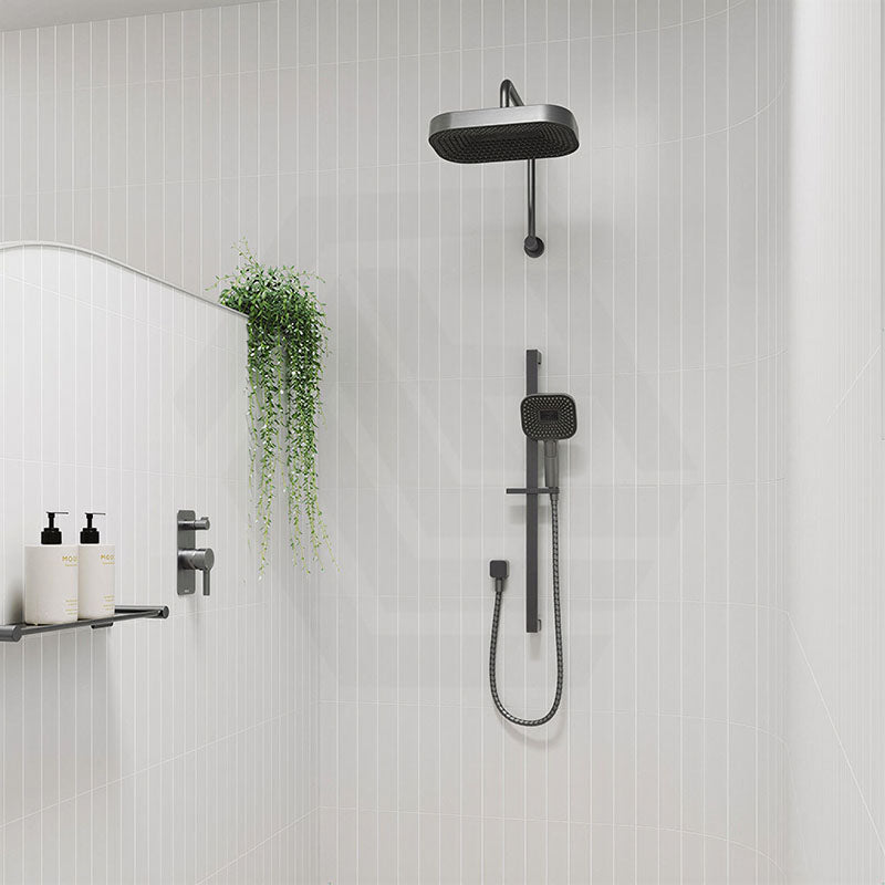 Fienza Kuro Soft Square Handheld Shower on Sliding Rail with Water Inlet - Variant Colour Available