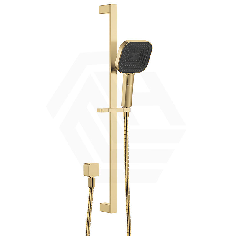 Fienza Kuro Soft Square Handheld Shower on Sliding Rail with Water Inlet - Variant Colour Available
