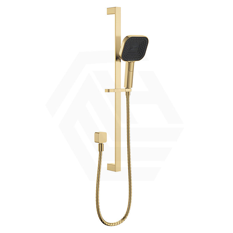 Fienza Kuro Soft Square Handheld Shower on Sliding Rail with Water Inlet - Variant Colour Available
