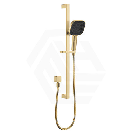 Fienza Kuro Soft Square Handheld Shower on Sliding Rail with Water Inlet - Variant Colour Available