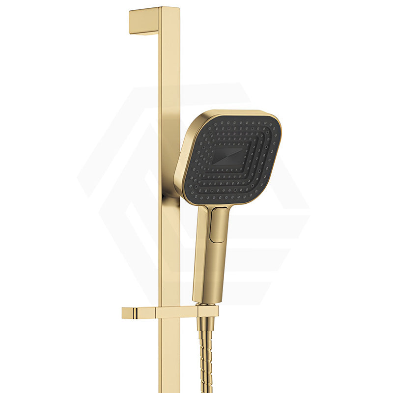 Fienza Kuro Soft Square Handheld Shower on Sliding Rail with Water Inlet - Variant Colour Available