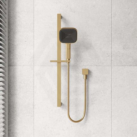 Fienza Kuro Soft Square Handheld Shower on Sliding Rail with Water Inlet - Variant Colour Available