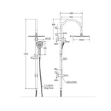 Fienza Empire Slim Curved Twin Shower Variant Colour Available Top Water Inlet