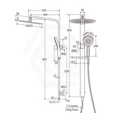 Fienza Empire Slim Deluxe Twin Shower Variant Colour Available Top Water Inlet
