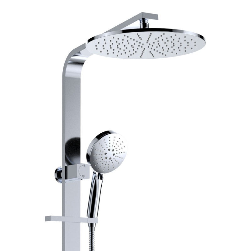 Fienza Empire Slim Deluxe Twin Shower Chrome Top Water Inlet