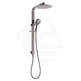Fienza Empire Slim Deluxe Twin Shower Gunmetal Grey Top Water Inlet