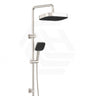 Fienza Kuro Twin Shower Soft Square Head Top Water Inlet - Variant Colour Available