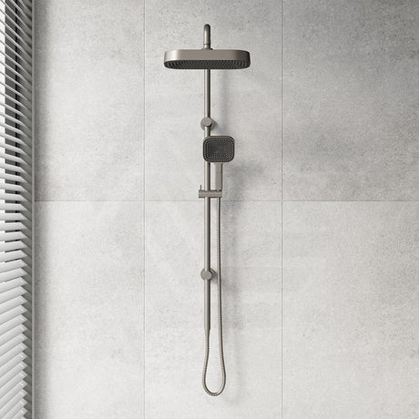 Fienza Kuro Twin Shower Soft Square Head Top Water Inlet - Variant Colour Available