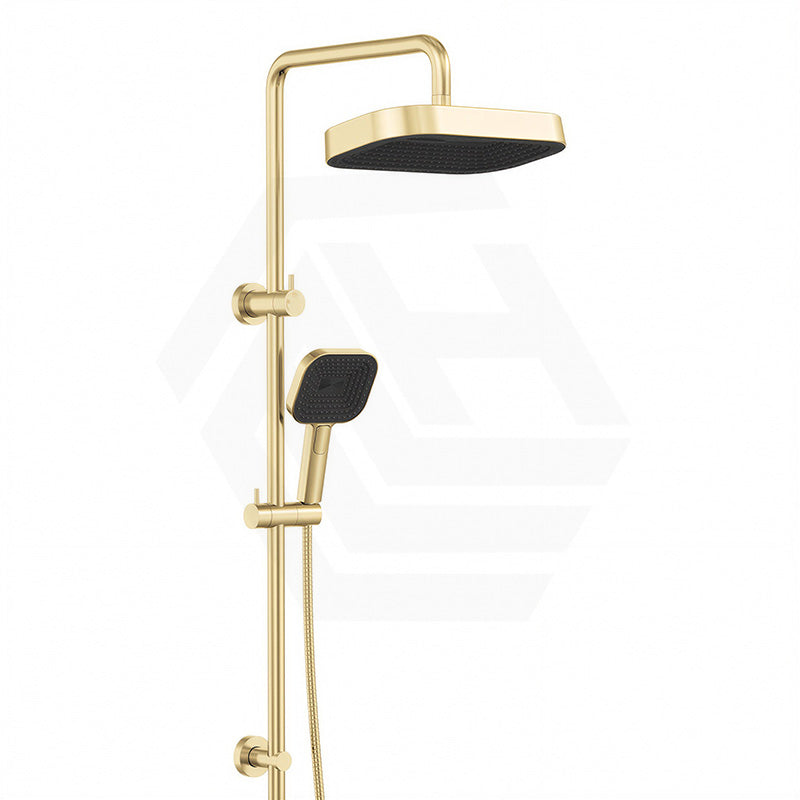 Fienza Kuro Twin Shower Soft Square Head Top Water Inlet - Variant Colour Available