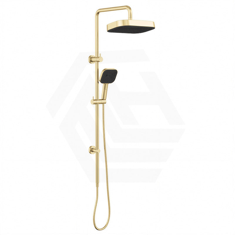 Fienza Kuro Twin Shower Soft Square Head Top Water Inlet - Variant Colour Available