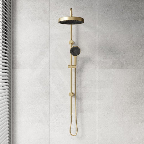 Fienza Kuro Twin Shower Round Head Top Water Inlet - Variant Colour Available