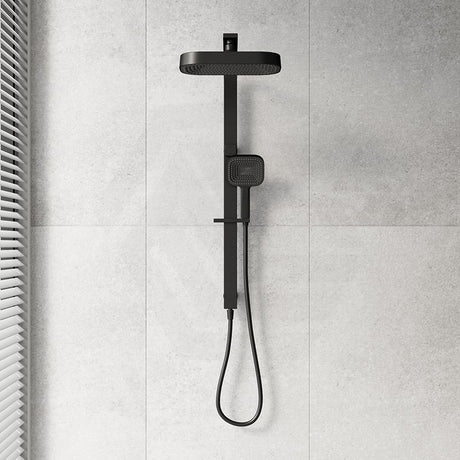 Fienza Kuro Deluxe Twin Shower Soft Square Head Top Water Inlet - Variant Colour Available