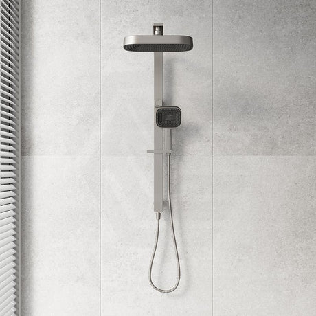 Fienza Kuro Deluxe Twin Shower Soft Square Head Top Water Inlet - Variant Colour Available