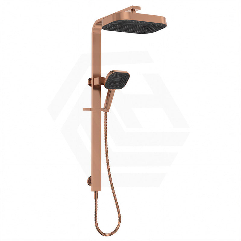 Fienza Kuro Deluxe Twin Shower Soft Square Head Top Water Inlet - Variant Colour Available