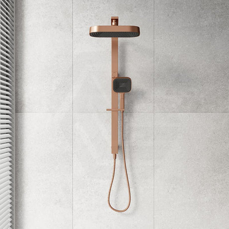 Fienza Kuro Deluxe Twin Shower Soft Square Head Top Water Inlet - Variant Colour Available