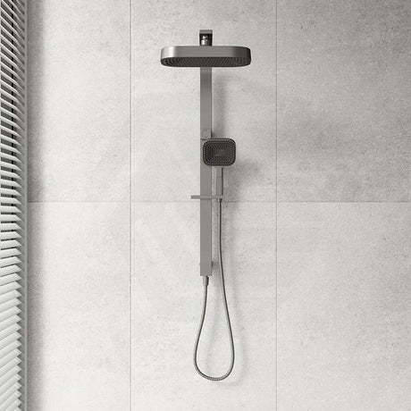 Fienza Kuro Deluxe Twin Shower Soft Square Head Top Water Inlet - Variant Colour Available