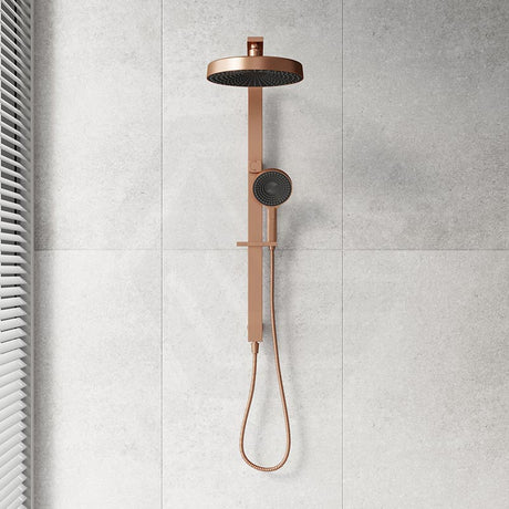 Fienza Kuro Deluxe Twin Shower Round Head Top Water Inlet - Variant Colour Available