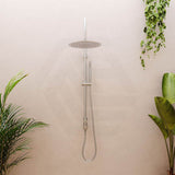 Fienza Kaya 316 Stainless Steel Wall Mounted Outdoor Round Twin Shower