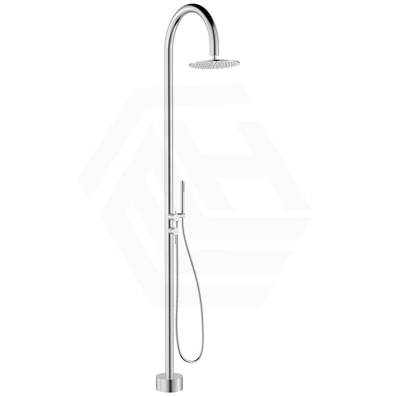 Fienza Kaya 316 Stainless Steel Floor Mounted Outdoor Twin Shower