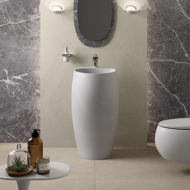 490x470x900mm RAK Cloud Ceramic Freestanding Basins One Tap Hole Matt White