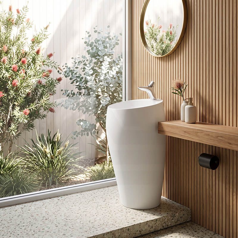 RAK Cloud Ceramic Freestanding Basins One Tap Hole 490x470x900mm - Various Colour