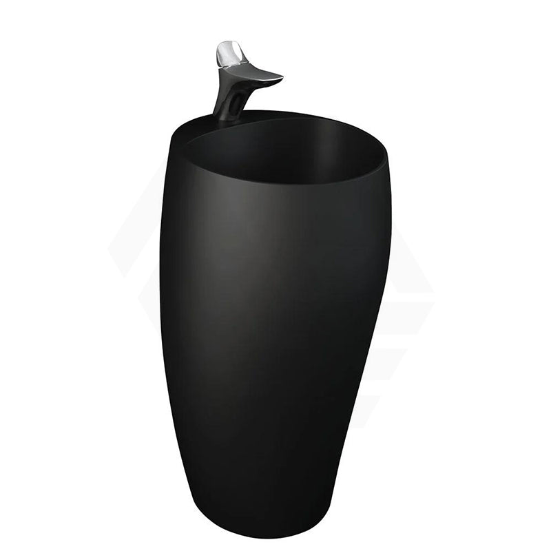 490x470x900mm RAK Cloud Ceramic Freestanding Basins One Tap Hole Matt Black