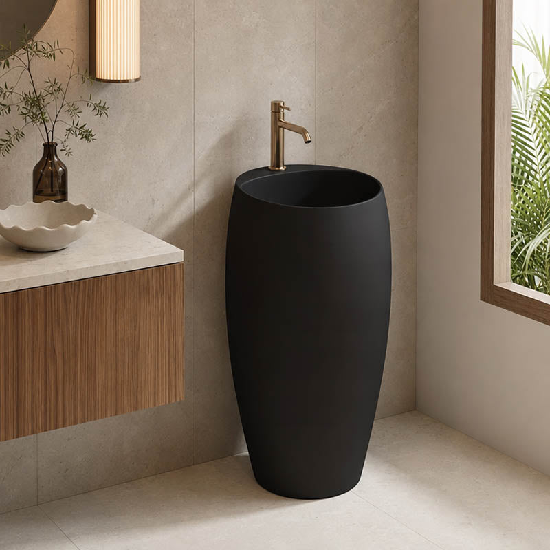 RAK Cloud Ceramic Freestanding Basins One Tap Hole 490x470x900mm - Various Colour