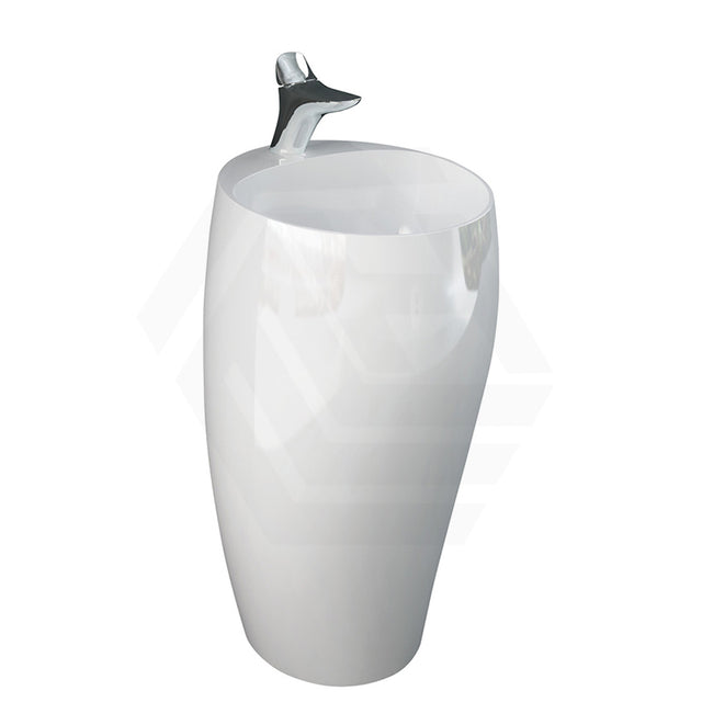 490x470x900mm RAK Cloud Ceramic Freestanding Basins One Tap Hole Gloss White