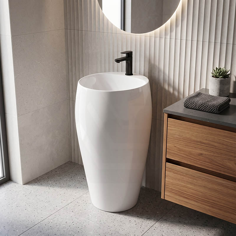 RAK Cloud Ceramic Freestanding Basins One Tap Hole 490x470x900mm - Various Colour